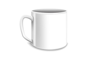 Vector illustration of white big cup, a Food Illustration by piter.goskov