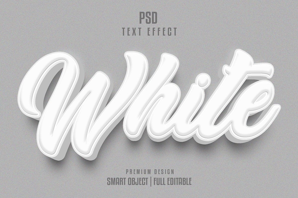 White text effect, a Layer Style Add-On by himelgfx