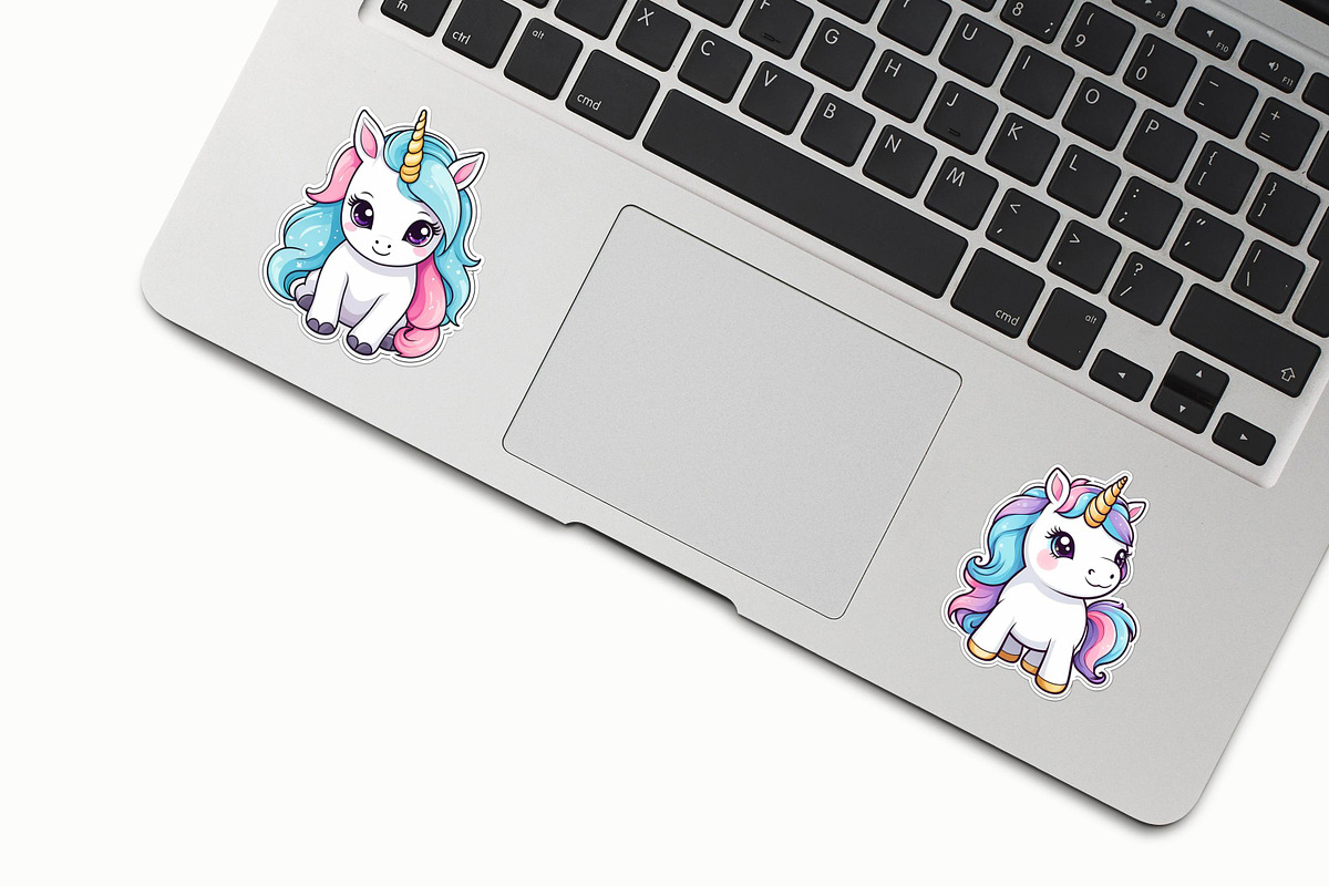 36 KAWAII Unicorn Stickers Clipart, an Animal Photo by Traffic Store (Photo 5 of 5)
