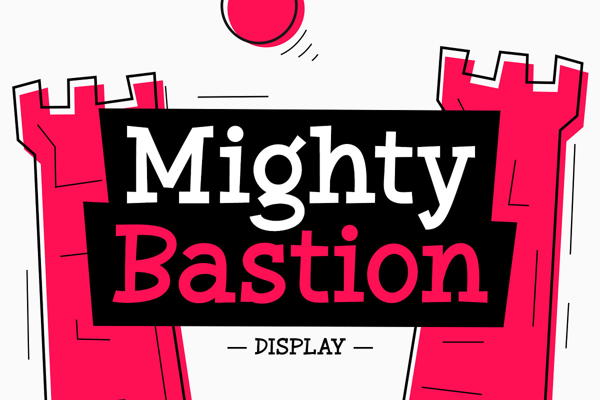 Mighty Bastion | Display Font, a Handwritten Font by Lemonthe (Photo 1 of 6)