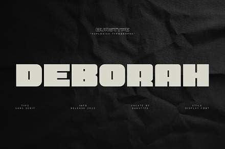 DEBORAH MODERN DISPLAY FONT, a Sans Serif Font by BURSTYPE STUDIO
