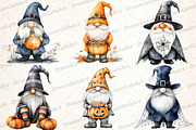 Halloween Gnome Clipart, an Illustration by DreamCafeArt (Thumbnail 2 of 7)
