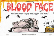 Blood Face Horror Font, a Handwritten Font by AROKA (Thumbnail 1 of 7)
