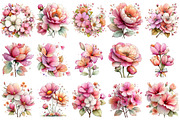Spring Pink Flower Clipart, an Illustration by OK Design (Thumbnail 3 of 6)