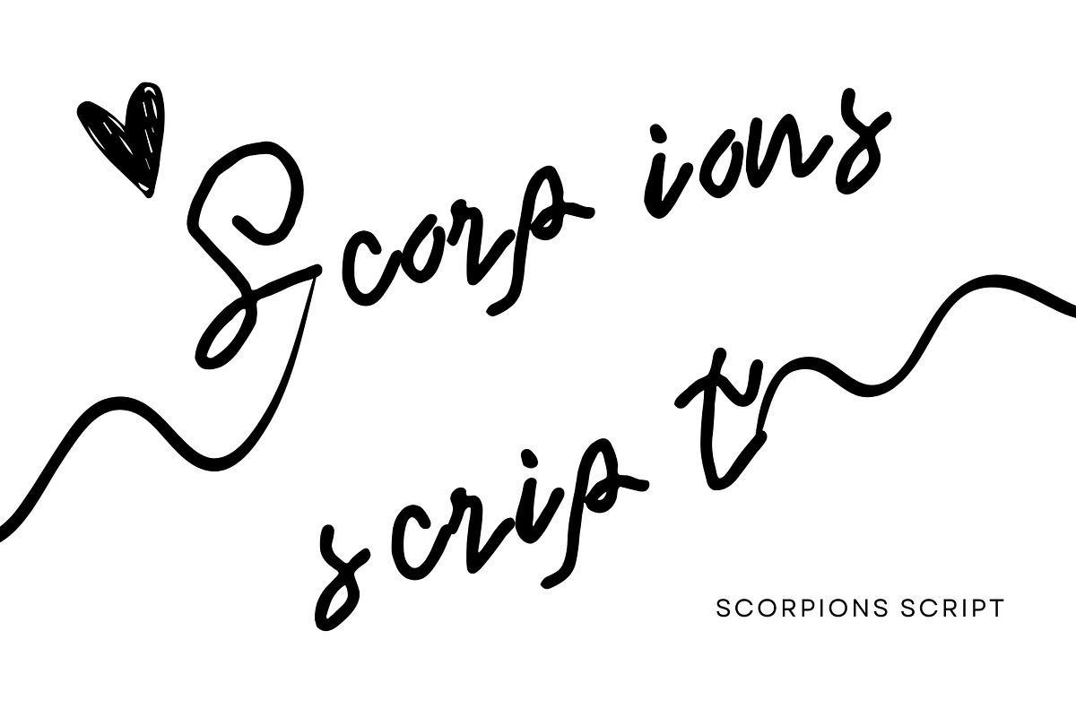 Scorpions Script – Elegant Handcraft, a Handwritten Font by adenpinkstore (Photo 1 of 2)