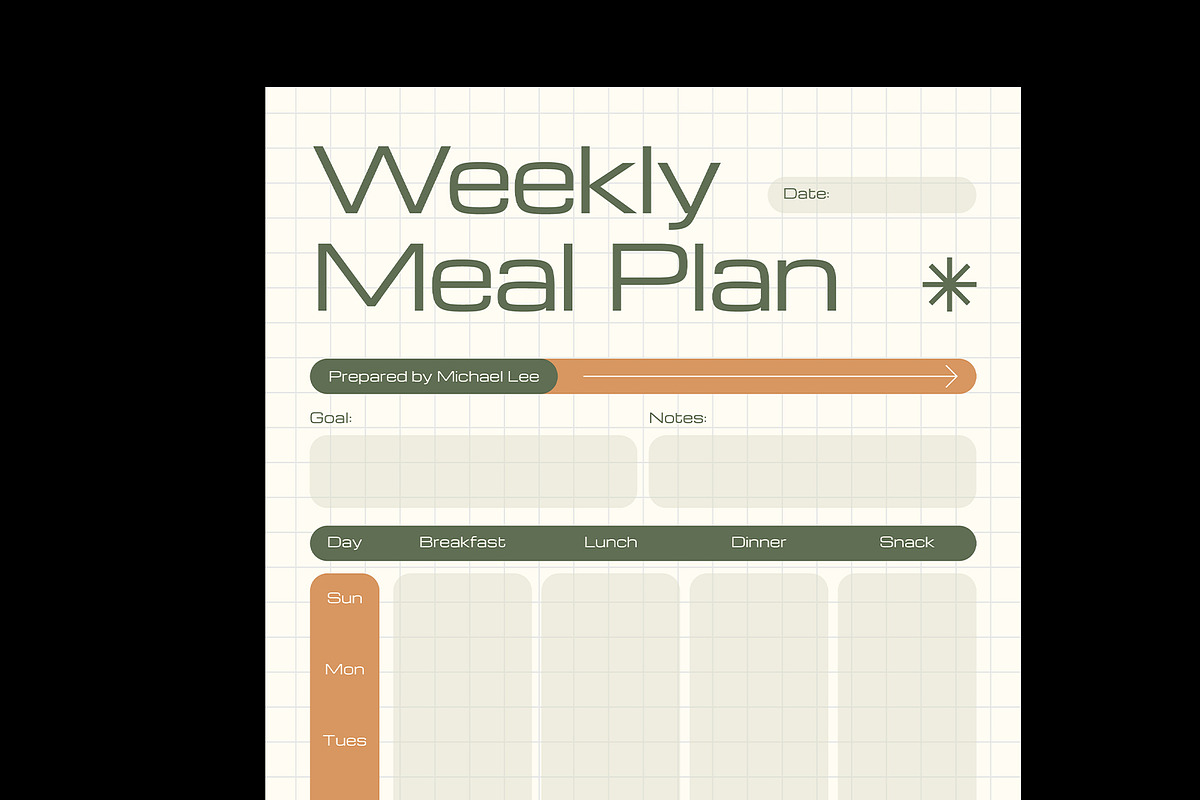 Modern Meal Planning Set, a Stationery Template by Neermana (Photo 4 of 4)