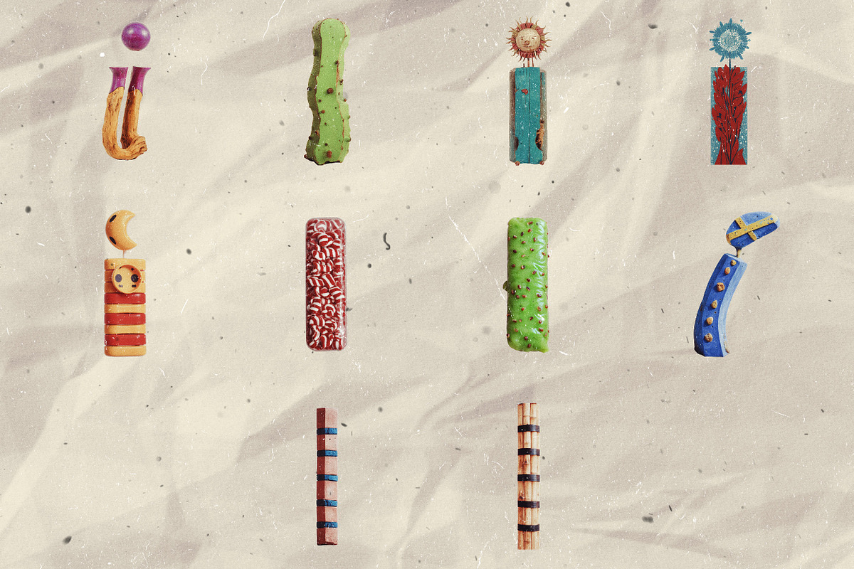 260 Stylized Alphabets (for collage), an Object Graphic by Megan Aili Designs (Photo 10 of 28)