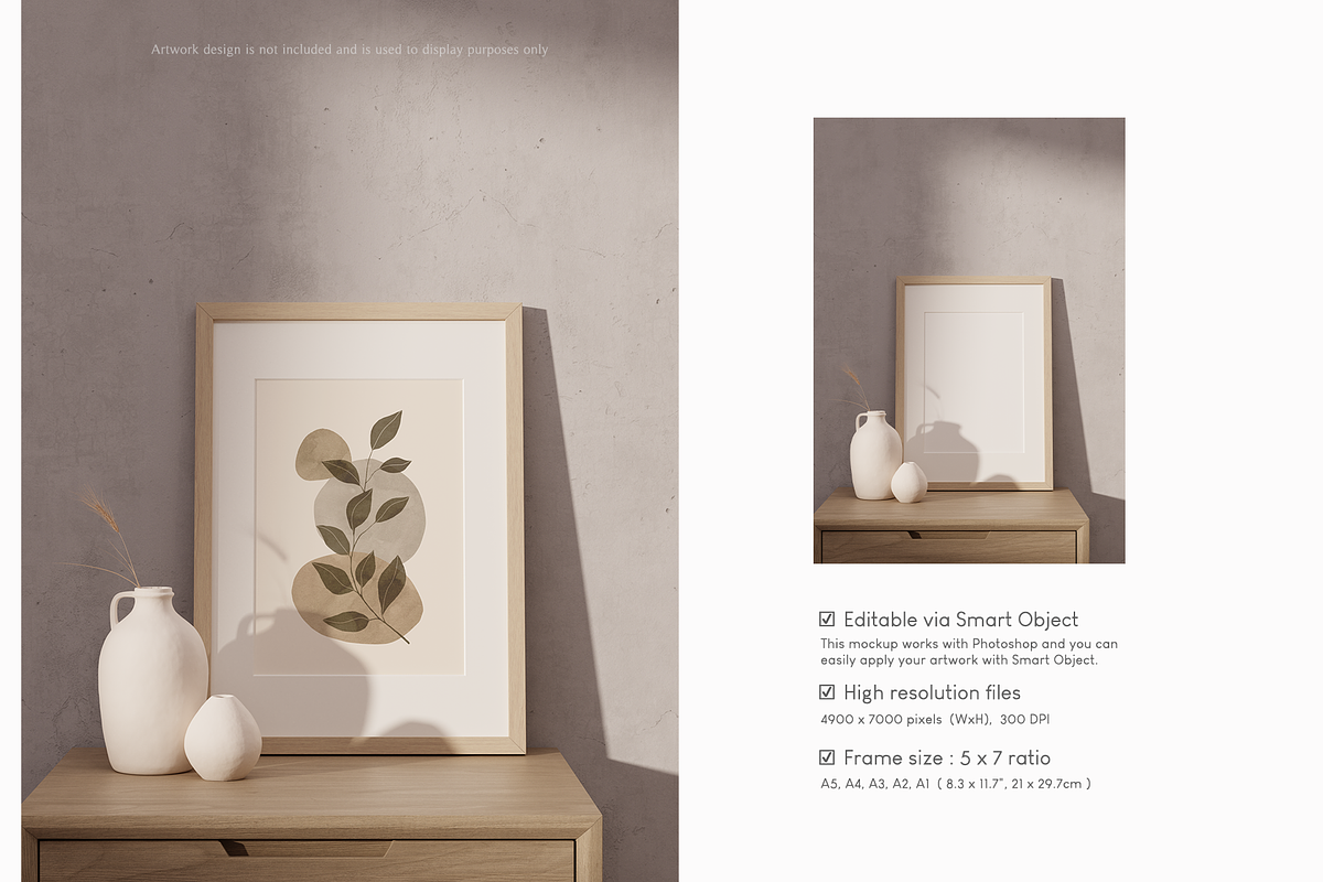 Artwork Frame Mockup Bundle Vol 2, a Print Template by Lelu Art Design (Photo 5 of 8)