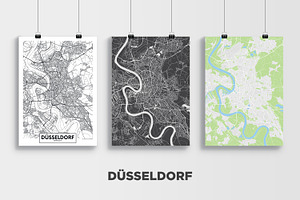 5 Maps Of Germany Cities Set 2