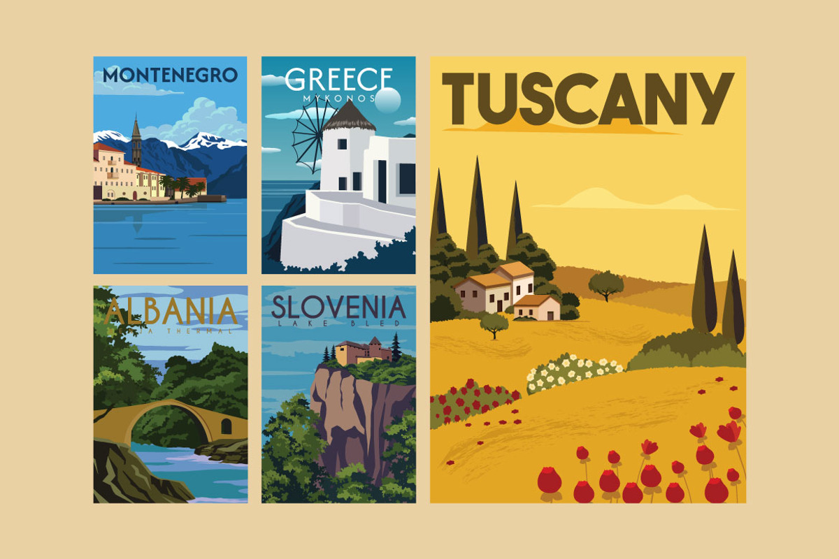Travel Poster Southern Europe Vol.1 preview 2
