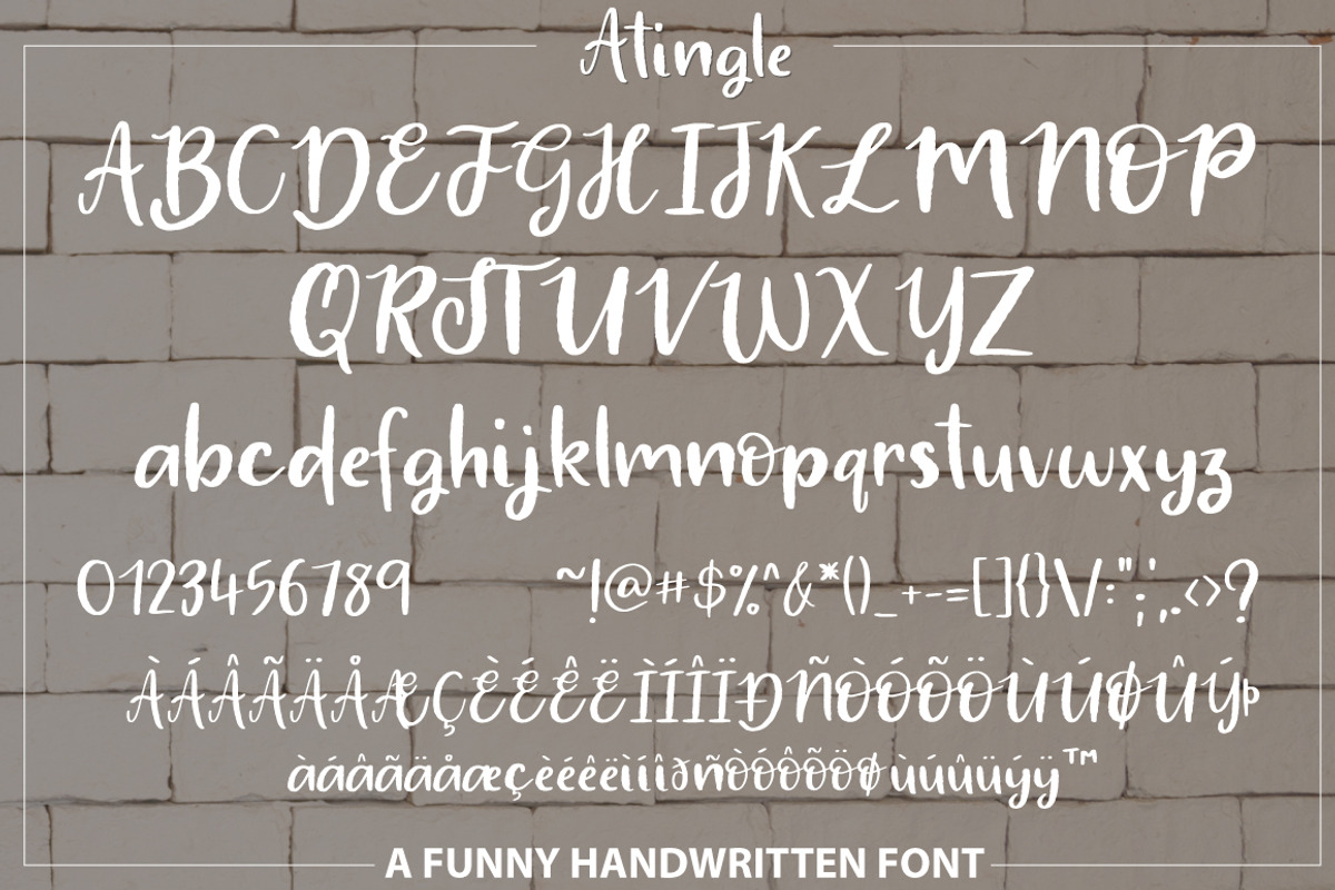 Atingle | Handwritten Font preview 7