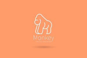 Gorilla Logo, Monkey Logo Templet