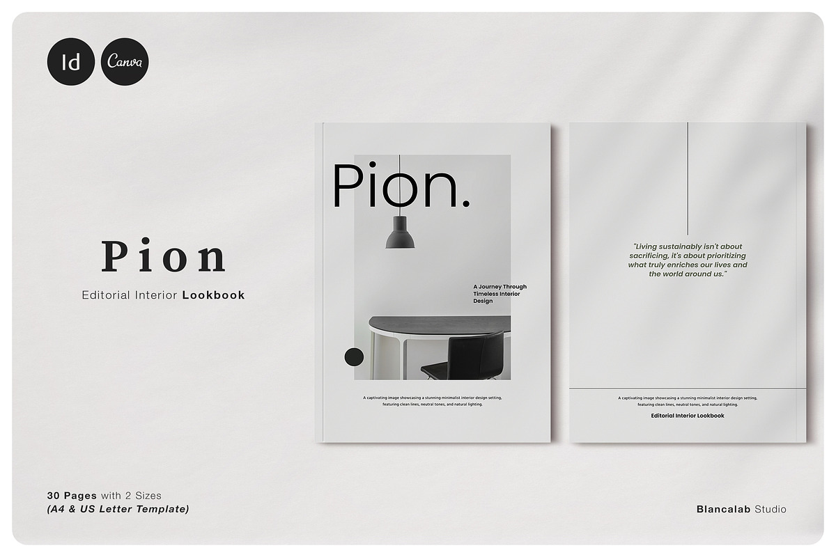 PION Editorial Interior Lookbook, a Magazine Template by BlancaLab Studio (Photo 1 of 8)