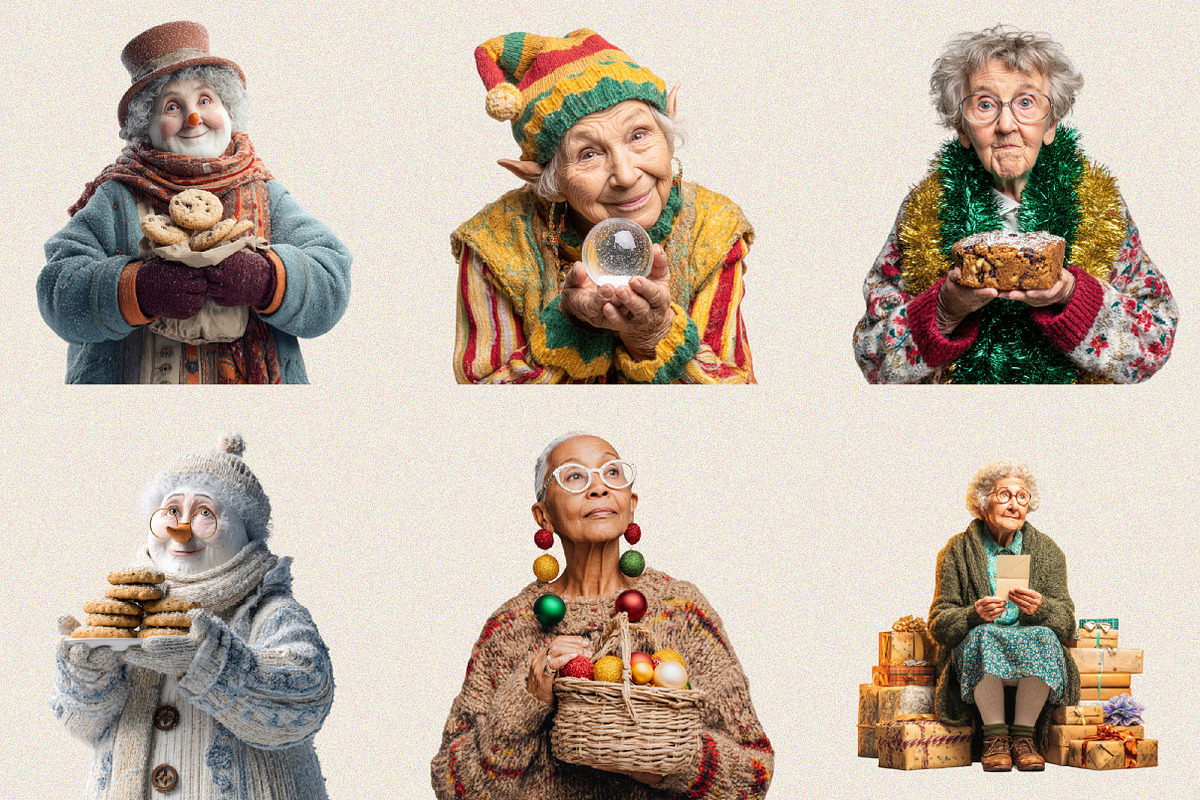 Funny Old Lady Christmas Sublimation, an Illustration by SVGArt (Photo 6 of 8)
