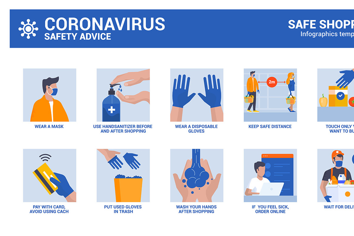 Social distancing and safety advice, an Illustration by Creative Graphics