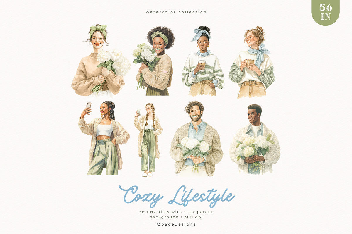 Cozy Lifestyle Collection, a Decorative Illustration by PeDe Designs (Photo 3 of 19)