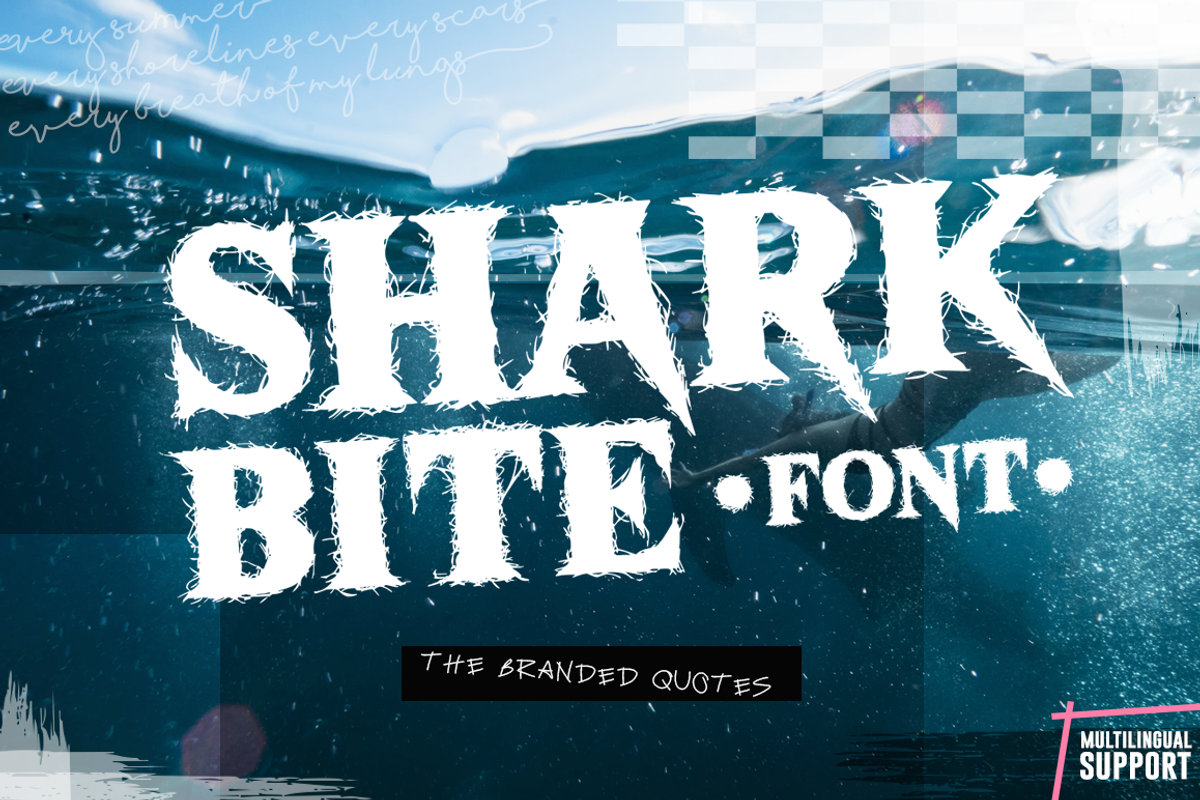 Sharkbite Font, a Sans Serif Font by The Branded Quotes (Photo 3 of 5)