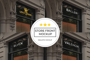 Storefront Sticker Decal Logo Mockup
