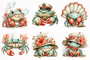 Whimsical Summer Crab Clipart, an Illustration by DreamArtGraphic (Thumbnail 3 of 8)