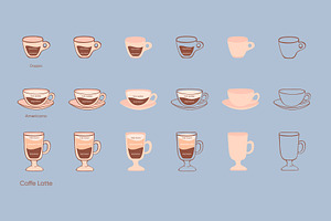 Coffee Menu Set Patterns