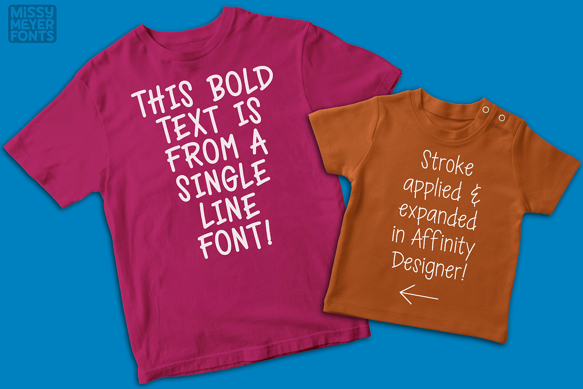 Ankle Biter Line - single-line font, a Handwritten Font by Missy Meyer (Photo 5 of 8)
