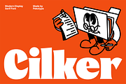 Cilker – Bold Modern Display Font, a Sans Serif Font by Pekotype (Thumbnail 1 of 15)