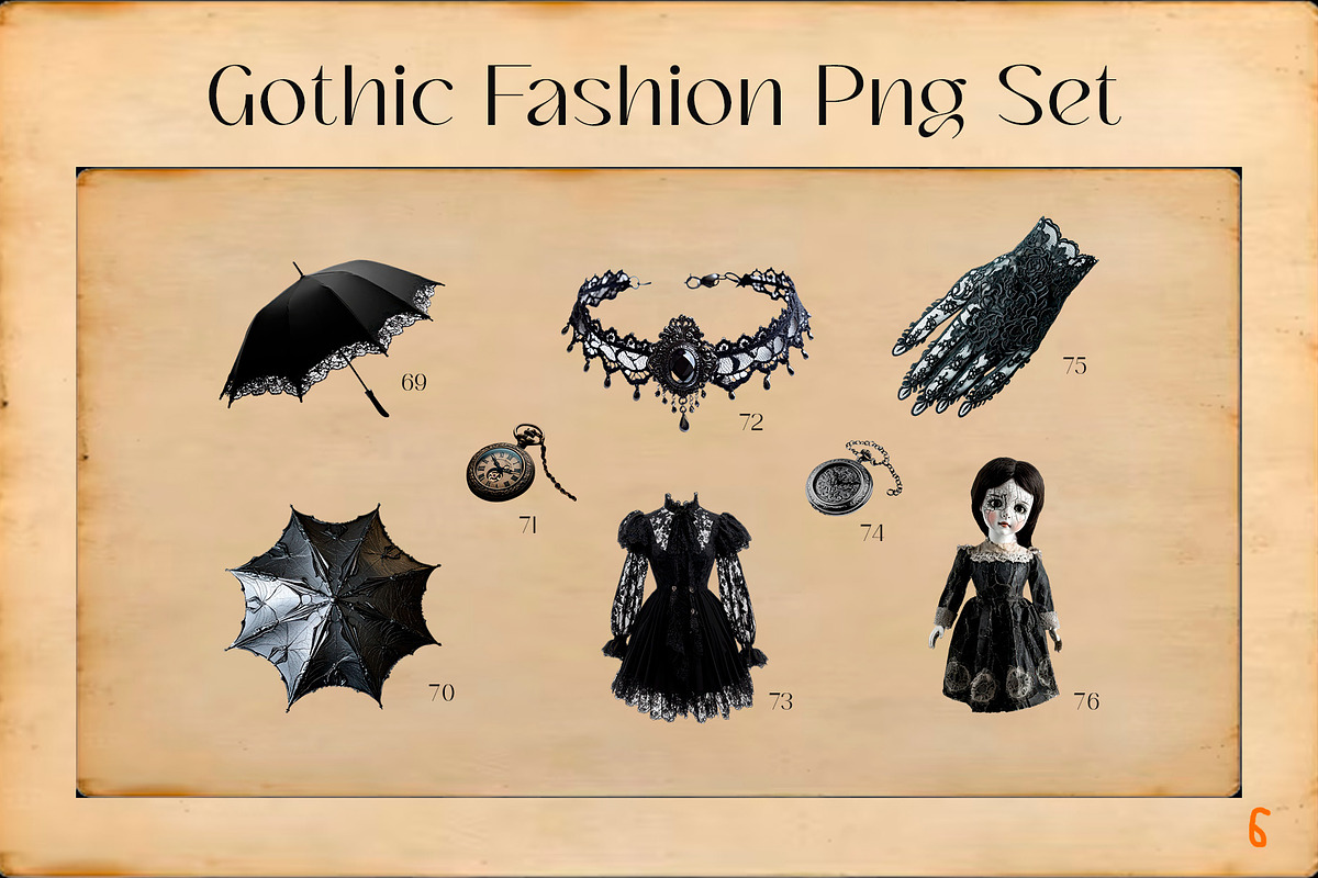 Gothic Dark Academia PNG Collection, an Object Graphic by ViktoriaLapshyna (Photo 9 of 15)