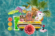 Retro Summer Collage, an Object Graphic by barsrsind (Thumbnail 4 of 10)