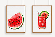 Watercolor Watermelon Clipart, an Illustration by Libby Wishes (Thumbnail 3 of 7)