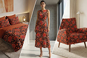 Modern Abstract Orange Rings Pattern, a Pattern Graphic by Gullenda (Thumbnail 1 of 6)