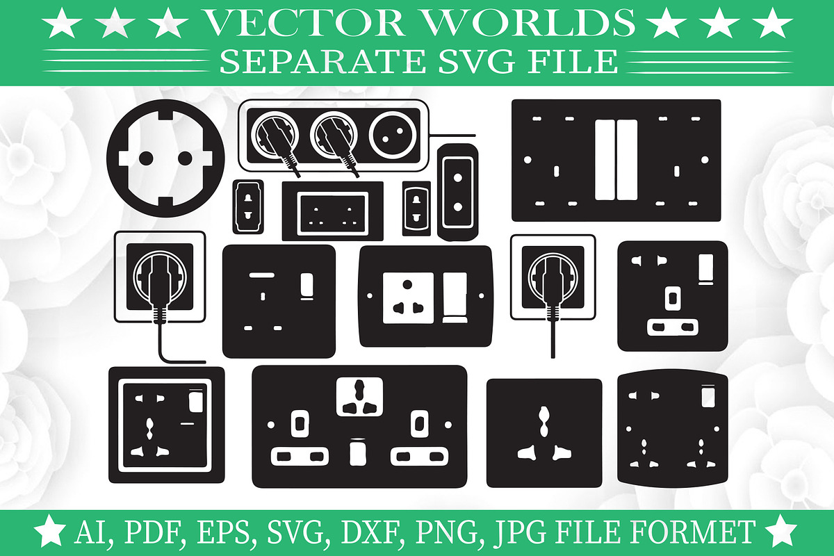 Electrical Socket SVG, Socket SVG, an Object Graphic by VectorWorlds
