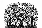 50 Mystical Galaxy Forest Silhouette, a Technology Illustration by Amazin_art (Thumbnail 26 of 34)