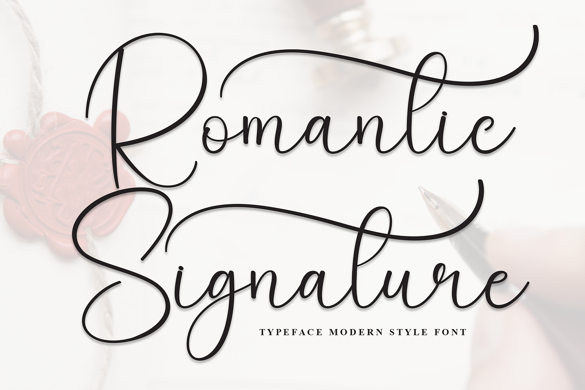 Romantic Signature | Script Font, a Handwritten Font by Scratchones (Photo 1 of 9)