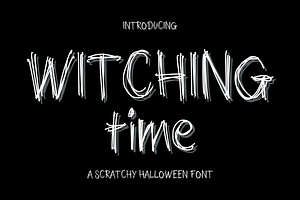 Witching Time Creepy Writing Font