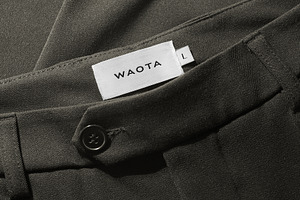 Logo Mockup Label Suit Pants