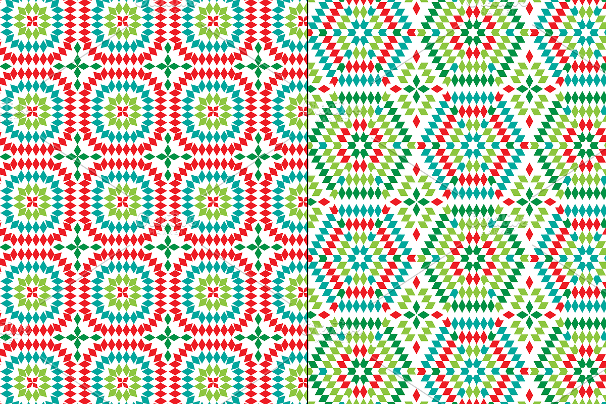 Seamless Granny Square Patterns preview 4
