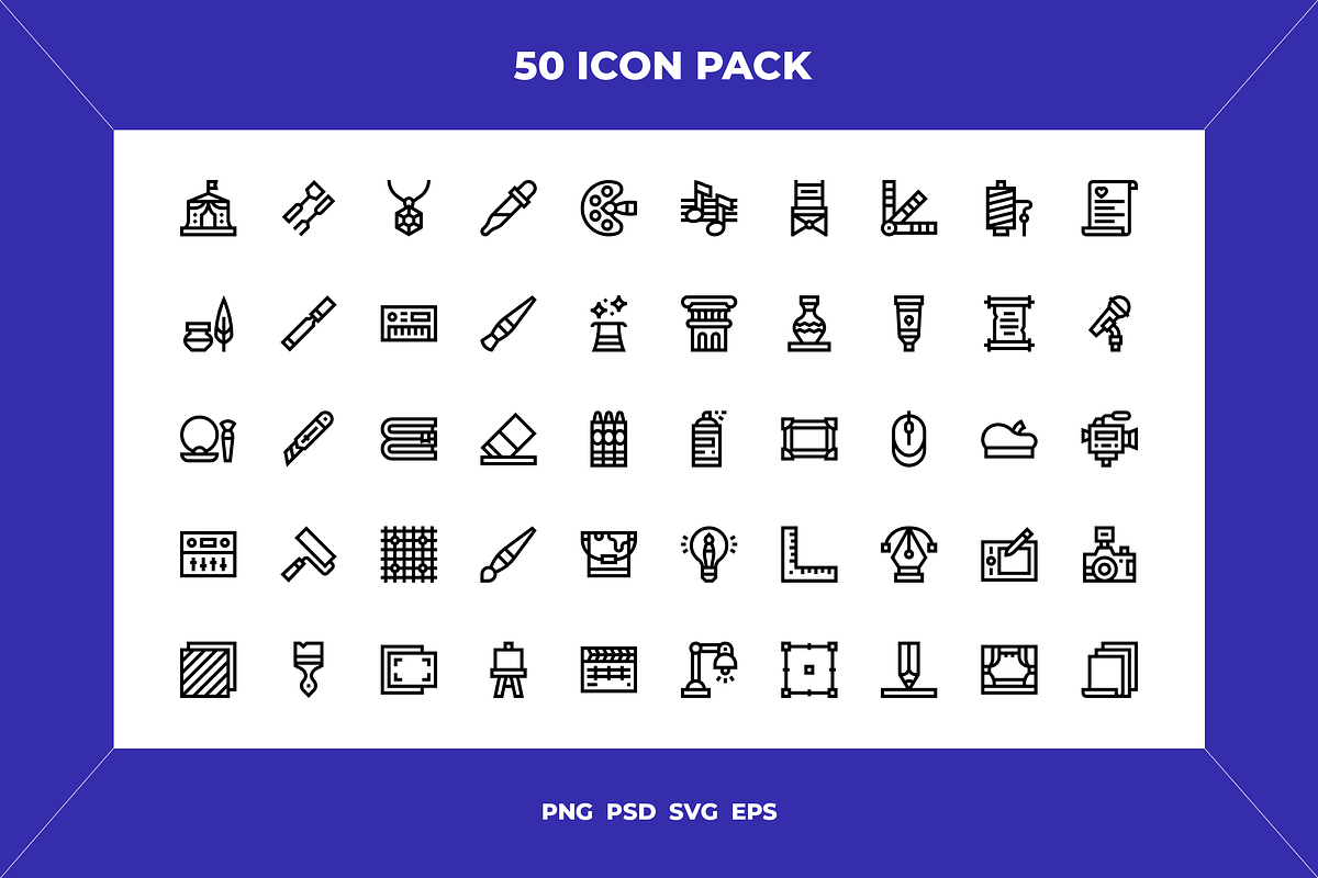General arts icons, an Outline Icon by Wencory (Photo 1 of 2)