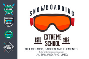 Ski Winter Sports Logo