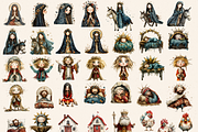 BIBLICAL ADVENT STORY MEGA CLIPART, a Person Illustration by Daring Digies (Thumbnail 5 of 10)