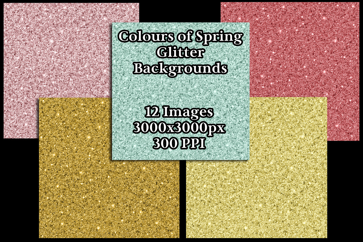 Colour of Spring Glitter Backgrounds, a Texture Graphic by Sapphire X ...
