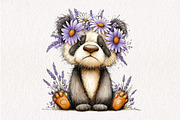 Whimsical Spring Panda Clipart, an Illustration by CreationArt (Thumbnail 13 of 13)