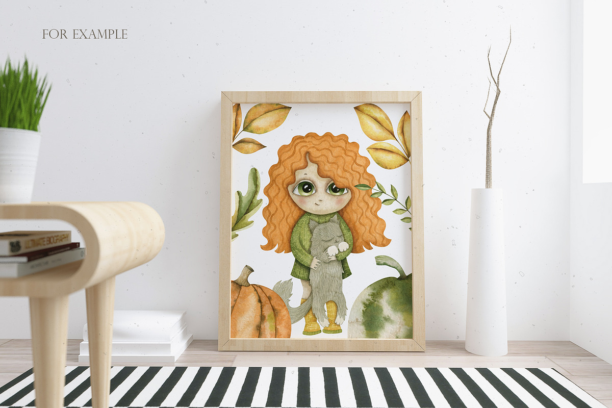 Watercolor Cute Thanksgiving Set, an Object Graphic by OrangePeafowlArt (Photo 4 of 15)