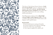 Tropical Parrot Toile de Jouy Print, a Background Graphic by Hughes Studio (Thumbnail 3 of 8)