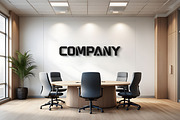 Modern Office Wall Logo Mockup, a Mockup by GenesisCreativeCo (Thumbnail 3 of 3)