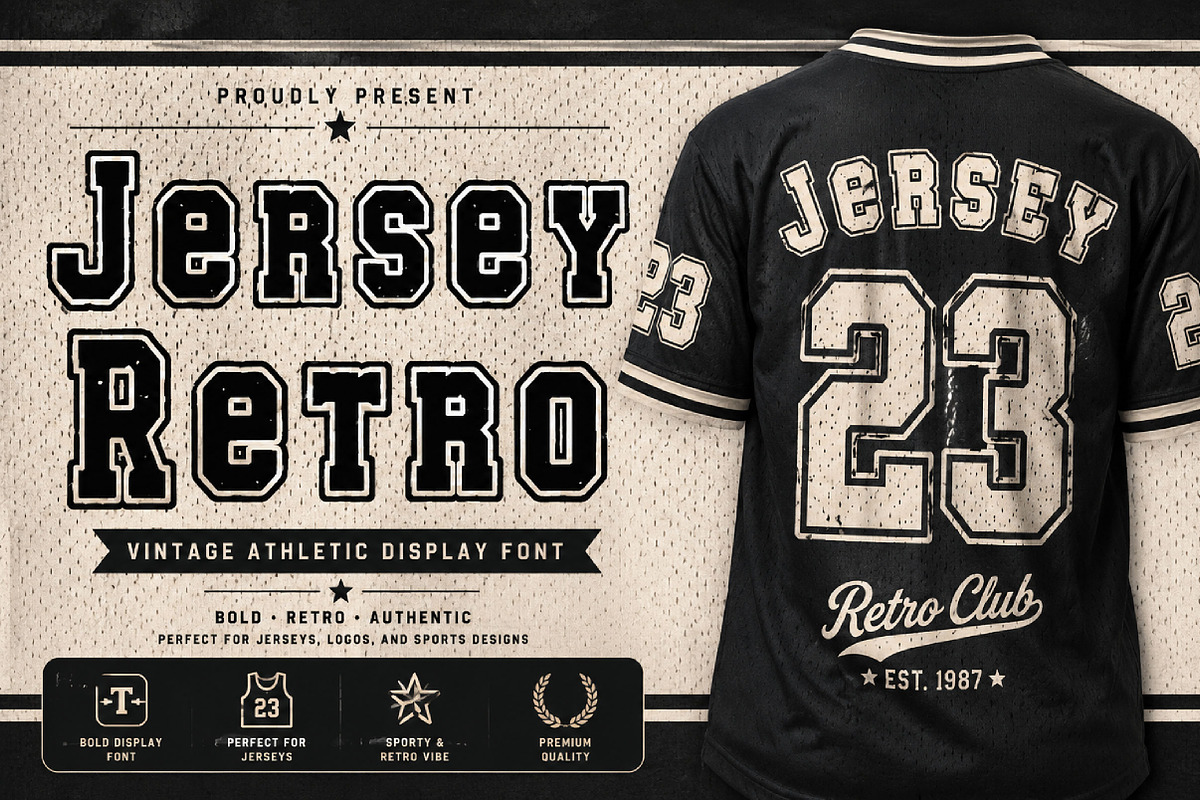 Jersey Retro, a Slab Serif Font by Wow Magic (Photo 4 of 4)