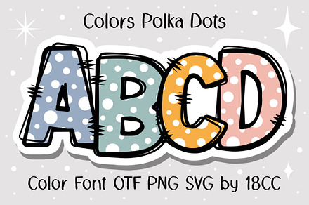 Colors Polka Dots OTF PNG SVG, a Symbol Font by DREAMs Soul G.