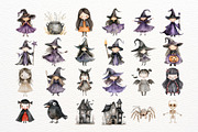 Watercolor Cute Halloween Cliparts =, an Illustration by Nicolle's Colorful Art (Thumbnail 3 of 7)