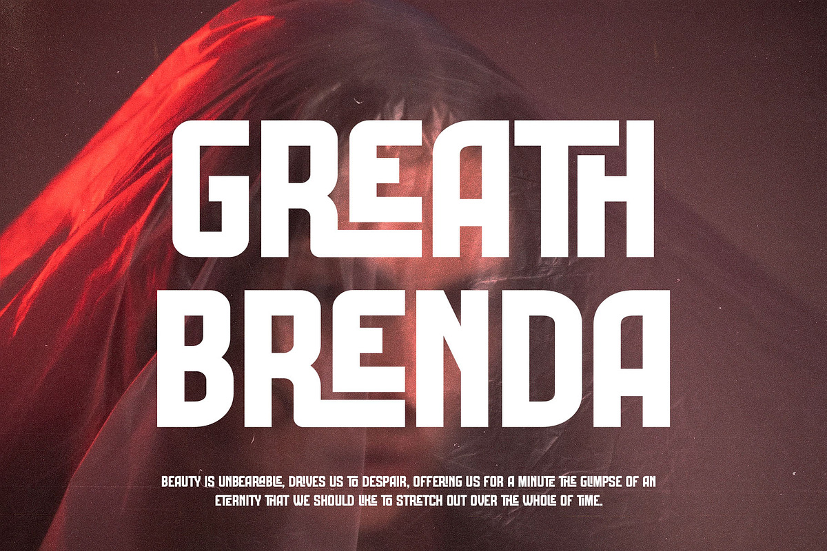 Ghrathe Ligature Sans Serif Font, a Sans Serif Font by Graphicxell (Photo 6 of 11)