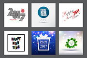 2017 Happy New Year Greeting Cards, a Background Graphic by GalaStudio (Thumbnail 5 of 10)