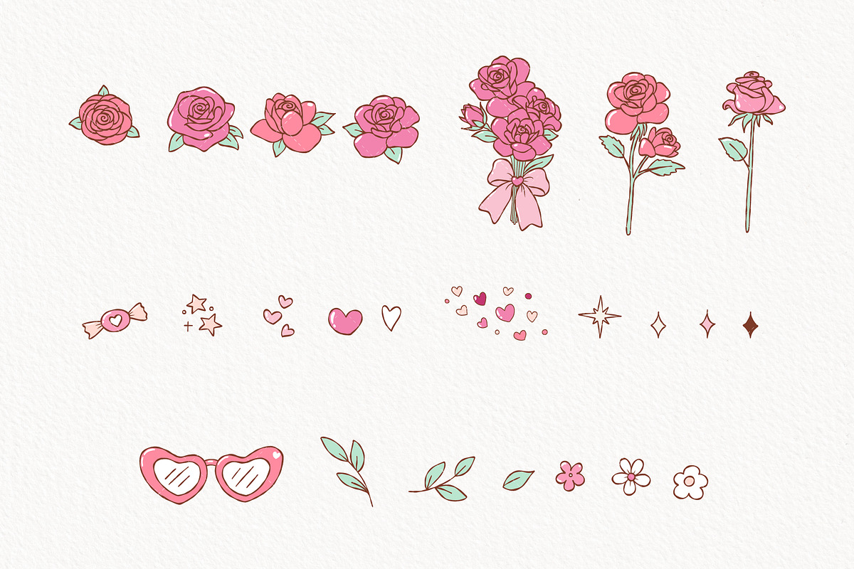 Valentine Bookish Clipart Bundle, an Education Illustration by TitaLivingArt (Photo 5 of 9)